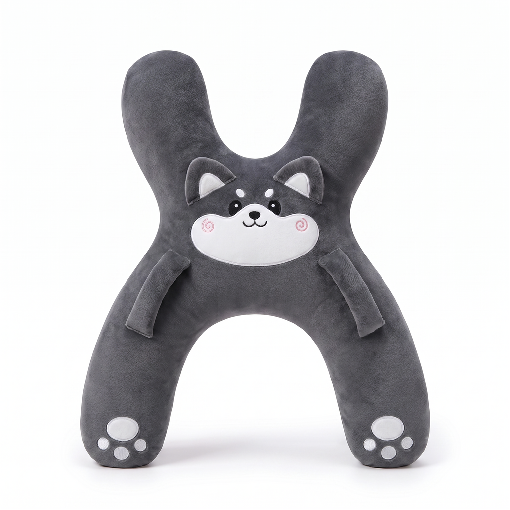 NapPals™ Kids Car Nap Pillow – Soft Plush Animal Travel Cushion